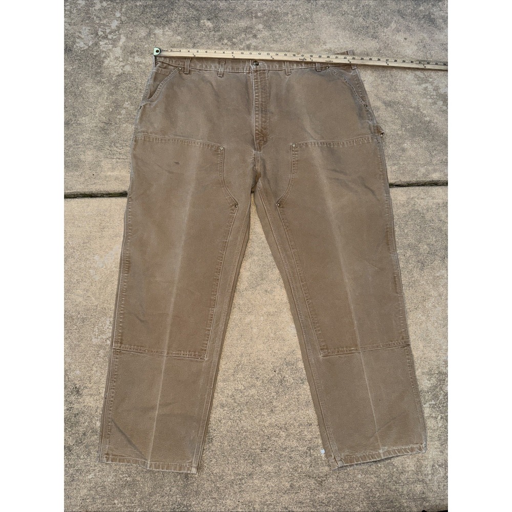 Carhartt Pants Adult 46 Mens Brown Double Knee Made In USA Dungaree Duck Mens